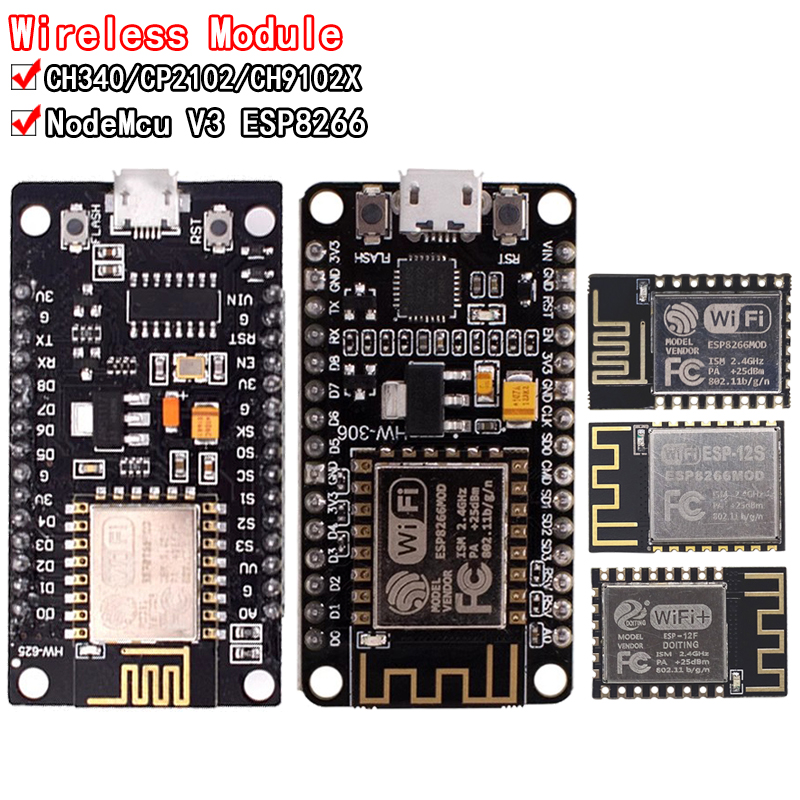 Esp8266 Nodemcu - Module sans fil CH340/CP2102/CH9102X NodeMcu V3