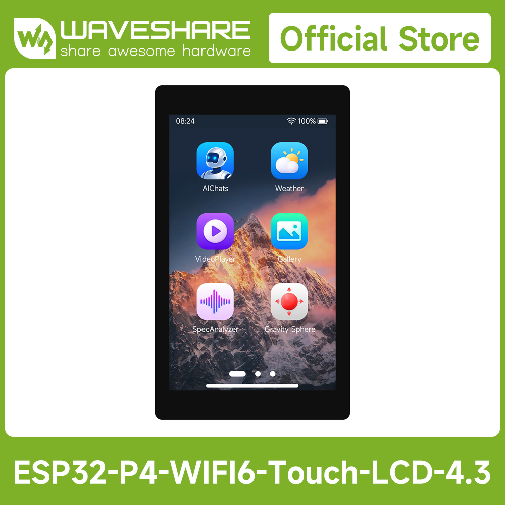 Esp32 P4 - Carte de développement Waveshare ESP32-P4-WIFI6 4,3