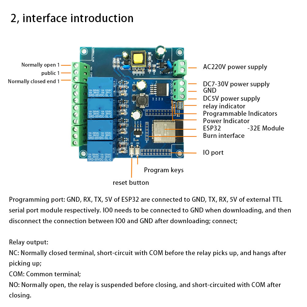 Carte de développement de rela - Esp32 Uart Module avis et prix