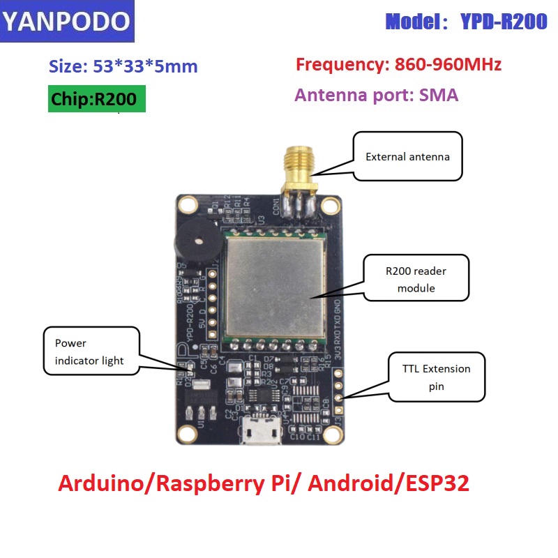 Module de lecteur RFID UHF ave - Esp32 Uart Module avis et prix