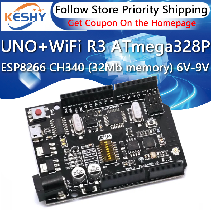 UNO + WiFi R3 ATmega328P + ESP - Esp8266 Nodemcu avis et prix